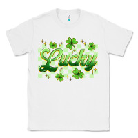 White checkered lucky Classic Tee - Artiststas