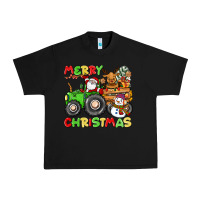 Black merry christmas crew tractor Urban Heavy Tee - CowGirlArtShop