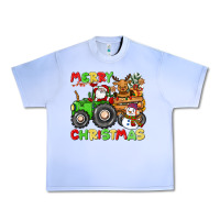Merry Christmas Crew Tractor Urban Heavy Tee | Teevron