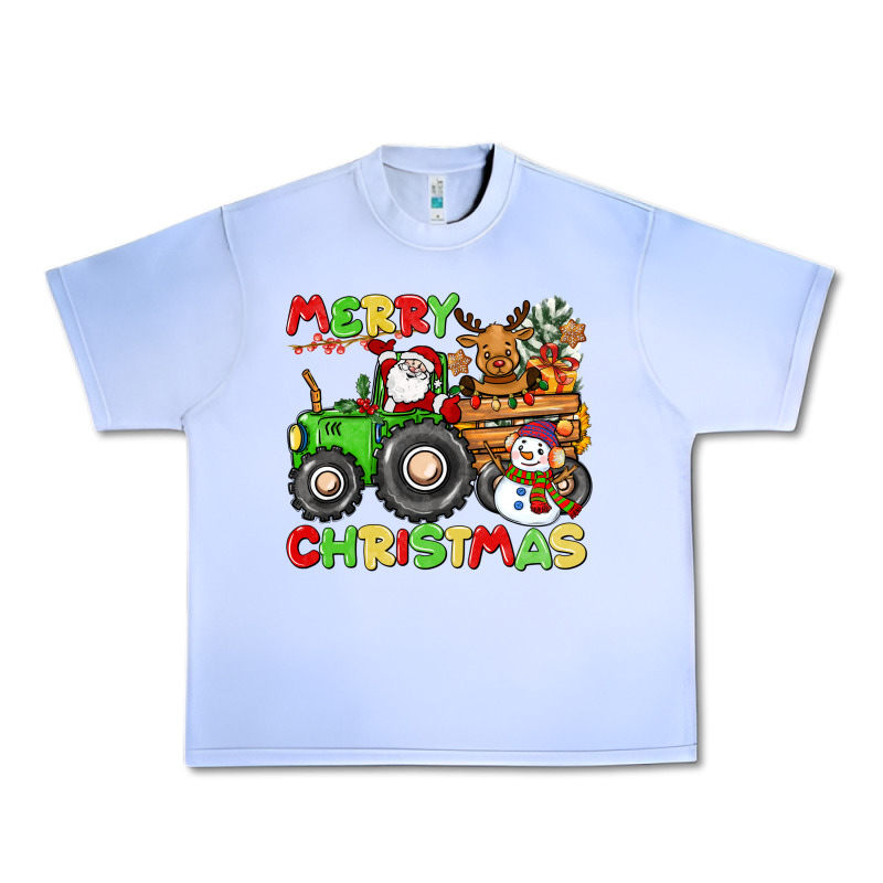Merry Christmas Crew Tractor Urban Heavy Tee by CowGirlArtShop | Teevron