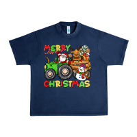 Navy merry christmas crew tractor Urban Heavy Tee - CowGirlArtShop