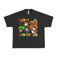 Pigment Black merry christmas crew tractor Urban Heavy Tee - CowGirlArtShop