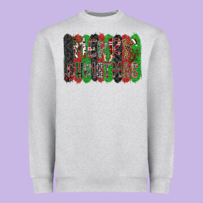 Merry Christmas Heavyweight Sweatshirt Designed By Cowhidedigitalart