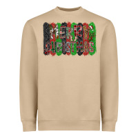 Mushroom Merry Christmas Heavyweight Sweatshirt - CowhideDigitalArt