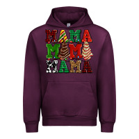 Mauve Wine mama mama mama with christmas lights and christmas tree cakes Urban Hoodie - AdoDesignShop