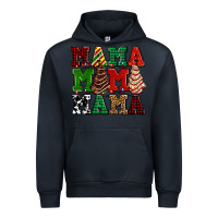Navy mama mama mama with christmas lights and christmas tree cakes Urban Hoodie - AdoDesignShop
