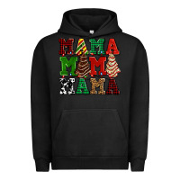 Pigment Black mama mama mama with christmas lights and christmas tree cakes Urban Hoodie - AdoDesignShop