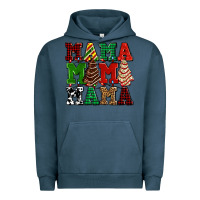 Pigment Midnight Navy mama mama mama with christmas lights and christmas tree cakes Urban Hoodie - AdoDesignShop