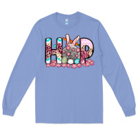 Colony Blue Easter Day Hop bunny Long Sleeve Tee - OliviaCreatesArt