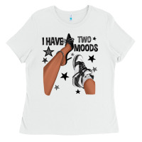 White I Have Two Moods Black Sneakers Afro Girl Ladies Tee - texasbilliewilder
