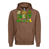 Chestnut one lucky teacher Zipper Hoodie - Artiststas