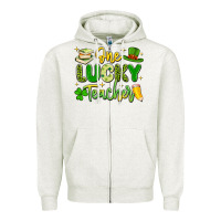 Oatmeal Heather one lucky teacher Zipper Hoodie - Artiststas