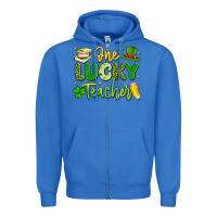 True Royal one lucky teacher Zipper Hoodie - Artiststas