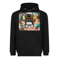 Black teacher messy bun tumbler Heavyweight Hoodie - BarkalooDesign