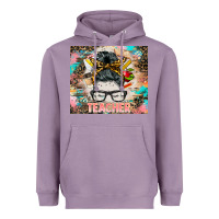 Lavender teacher messy bun tumbler Heavyweight Hoodie - BarkalooDesign