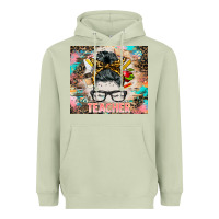 Matcha teacher messy bun tumbler Heavyweight Hoodie - BarkalooDesign