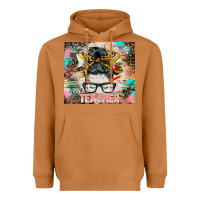 Meerkat teacher messy bun tumbler Heavyweight Hoodie - BarkalooDesign