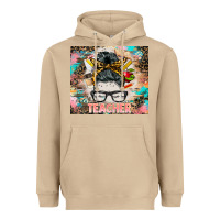 Mushroom teacher messy bun tumbler Heavyweight Hoodie - BarkalooDesign