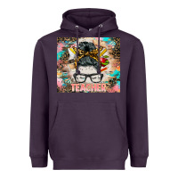 Plum teacher messy bun tumbler Heavyweight Hoodie - BarkalooDesign