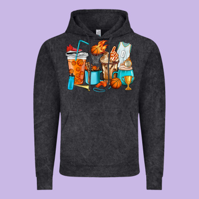 Basketball Coffee Cups Vintage Hoodie Designed By Howdyjamesfarm