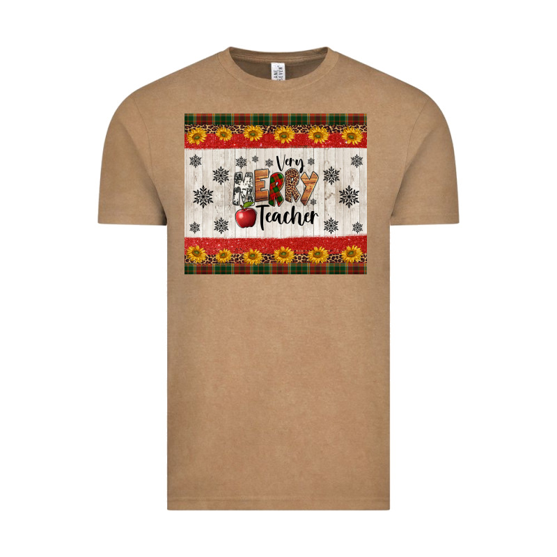 Very Merry Teacher Vintage Tee by Jasminsmagicworld | Teevron