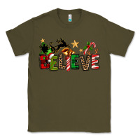 Army Green christmas believe Classic Tee - texasbilliewilder