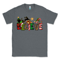 Charcoal Heather christmas believe Classic Tee - texasbilliewilder