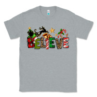 Heather Grey christmas believe Classic Tee - texasbilliewilder