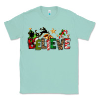 Seafoam christmas believe Classic Tee - texasbilliewilder
