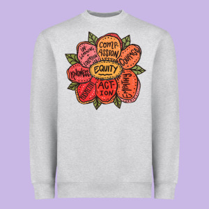 Equality Inclusion Diversity Equity Love Never Fails Teacher Heavyweight Sweatshirt Designed By Trangstudio