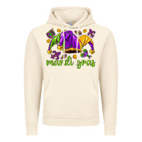 Vintage Artic Mardi Gras with jester hat Vintage Hoodie - HowdyJamesFarm