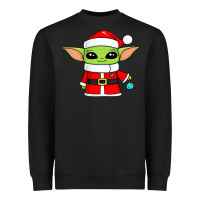 Black baby yoda christmas santa claus Heavyweight Sweatshirt - trangStudio