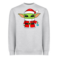 Heather Grey baby yoda christmas santa claus Heavyweight Sweatshirt - trangStudio