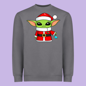 Baby Yoda Christmas Santa Claus Heavyweight Sweatshirt Designed By Trangstudio