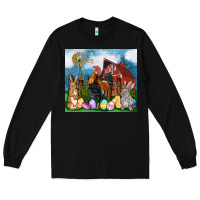 Black Farm animals 20oz Long Sleeve Tee - OliviaCreatesArt