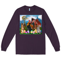 Plum Farm animals 20oz Long Sleeve Tee - OliviaCreatesArt