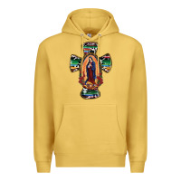 Antique Gold Our Lady Of Guadalupe Cross Premium Hoodie - RanaPortraitStore