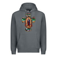 Rock Our Lady Of Guadalupe Cross Premium Hoodie - RanaPortraitStore