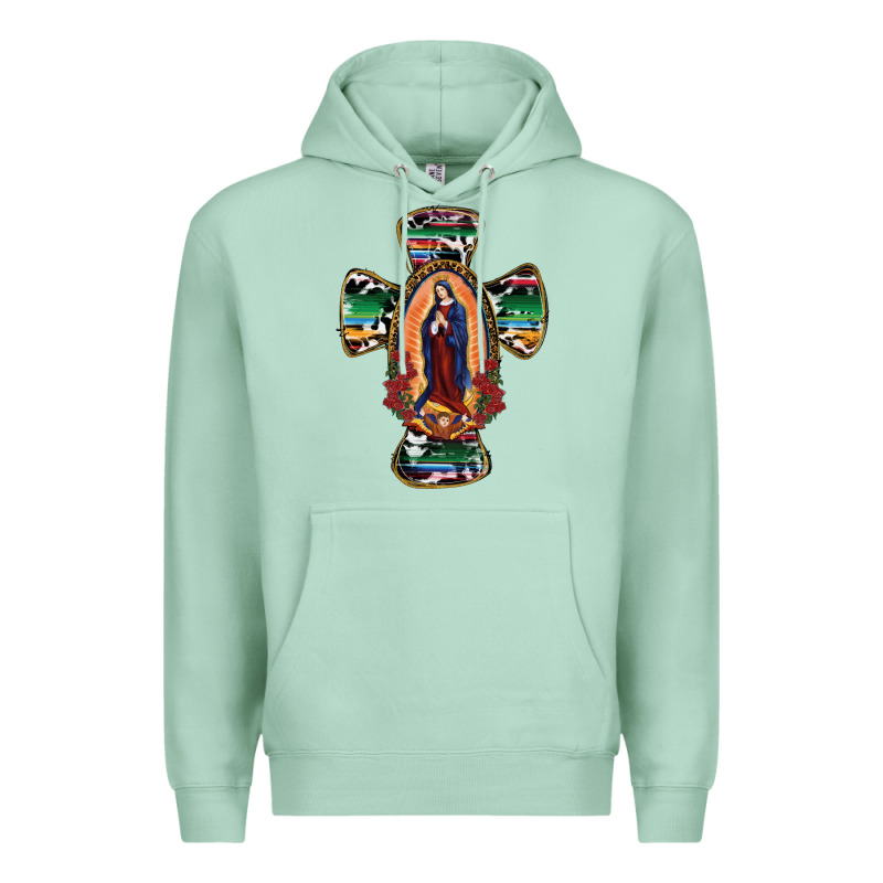 Our Lady Of Guadalupe Cross Premium Hoodie by RanaPortraitStore | Teevron