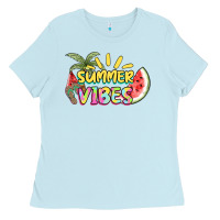Baby Blue summer vibes Ladies Tee - NancyCooperArtShop