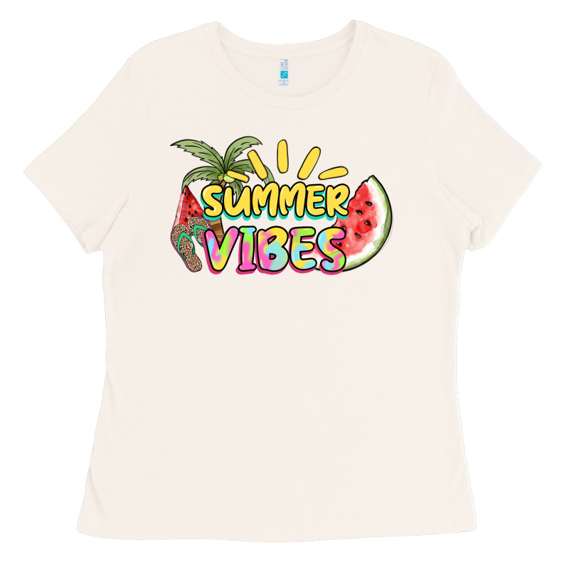 Summer Vibes Ladies Tee by NancyCooperArtShop | Teevron