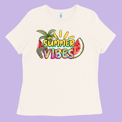 Summer Vibes Ladies Tee Designed By Nancycooperartshop