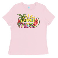 Bubblegum Pink summer vibes Ladies Tee - NancyCooperArtShop