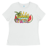 White summer vibes Ladies Tee - NancyCooperArtShop
