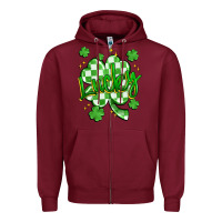 Burgundy lucky Zipper Hoodie - Artiststas