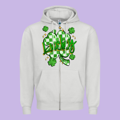 Lucky Zipper Hoodie Designed By Artiststas