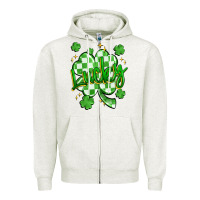 Oatmeal Heather lucky Zipper Hoodie - Artiststas