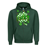 Sports Green lucky Zipper Hoodie - Artiststas