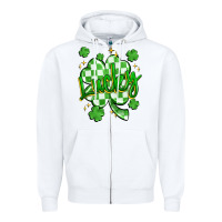 White lucky Zipper Hoodie - Artiststas