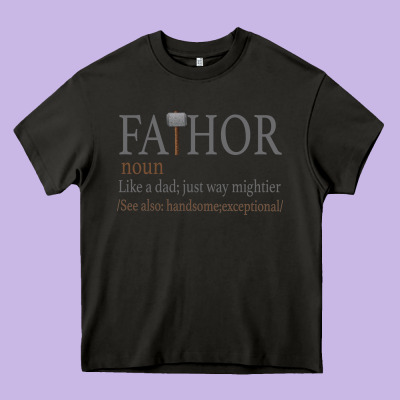 Fa-thor Like Dad Just Way Mightier Heavy Core Tee Designed By Bettercallsaul